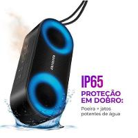 Caixa De Som Speaker Aiwa SP-01 20w BT 15h IP65 RGB Usb Tws Preto Bivolt