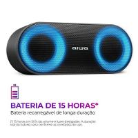 Caixa De Som Speaker Aiwa SP-01 20w BT 15h IP65 RGB Usb Tws Preto Bivolt - 7