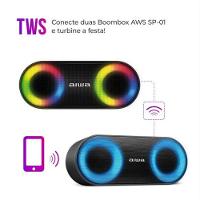 Caixa De Som Speaker Aiwa SP-01 20w BT 15h IP65 RGB Usb Tws Preto Bivolt - 8
