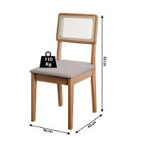 Conjunto Sala De Jantar Mesa Quadrada Montevideo 1,36m Com 8 Cadeiras Santiago Madeirado Off White