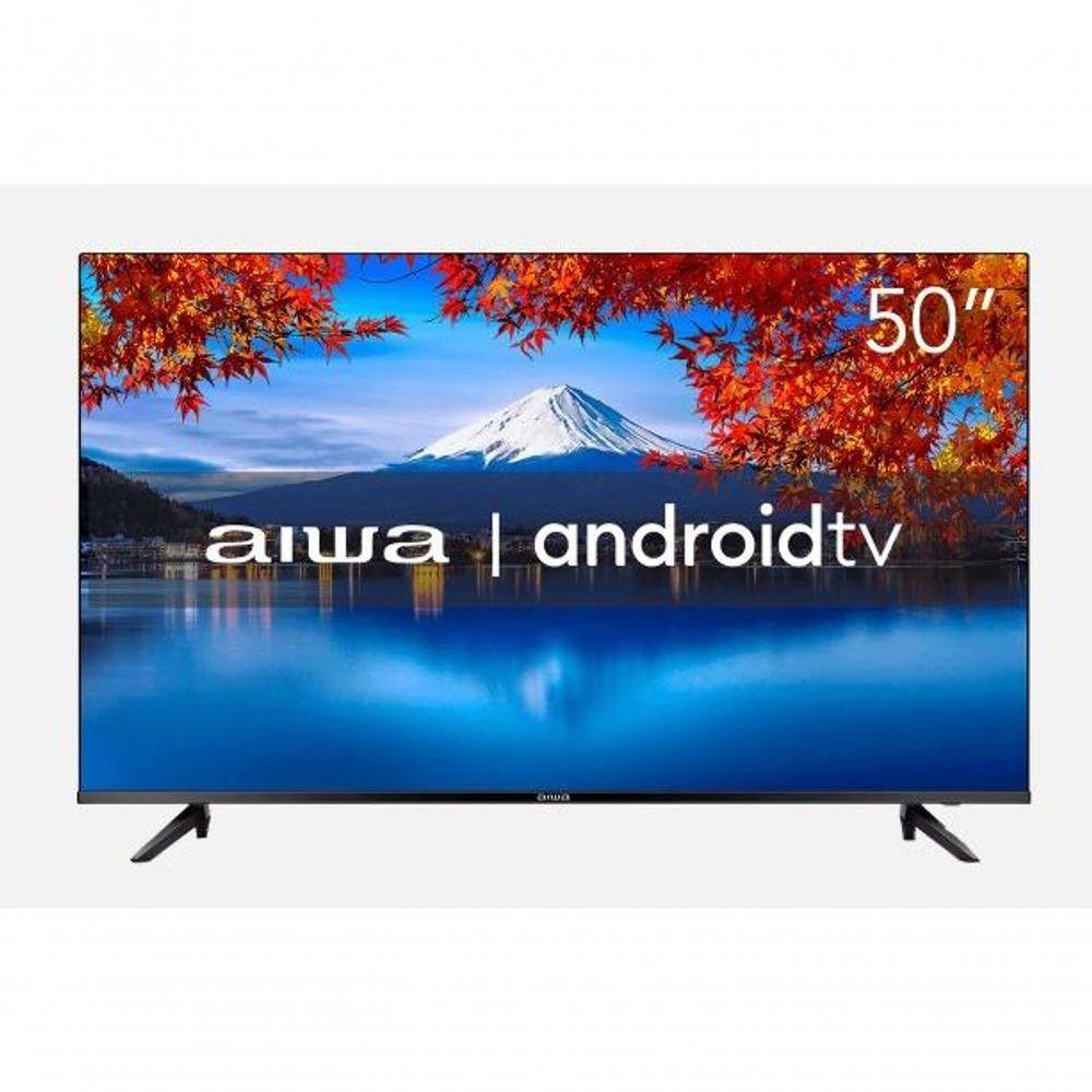 Smart TV Aiwa 50" Android 4K Borda Ultrafina HDR10 Dolby áudio AWS-TV-50-BL-02-A Preto Bivolt - 1