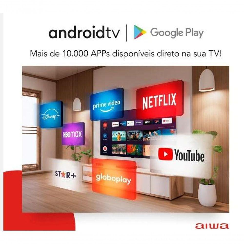 Smart TV Aiwa 50" Android 4K Borda Ultrafina HDR10 Dolby áudio AWS-TV-50-BL-02-A Preto Bivolt - 2