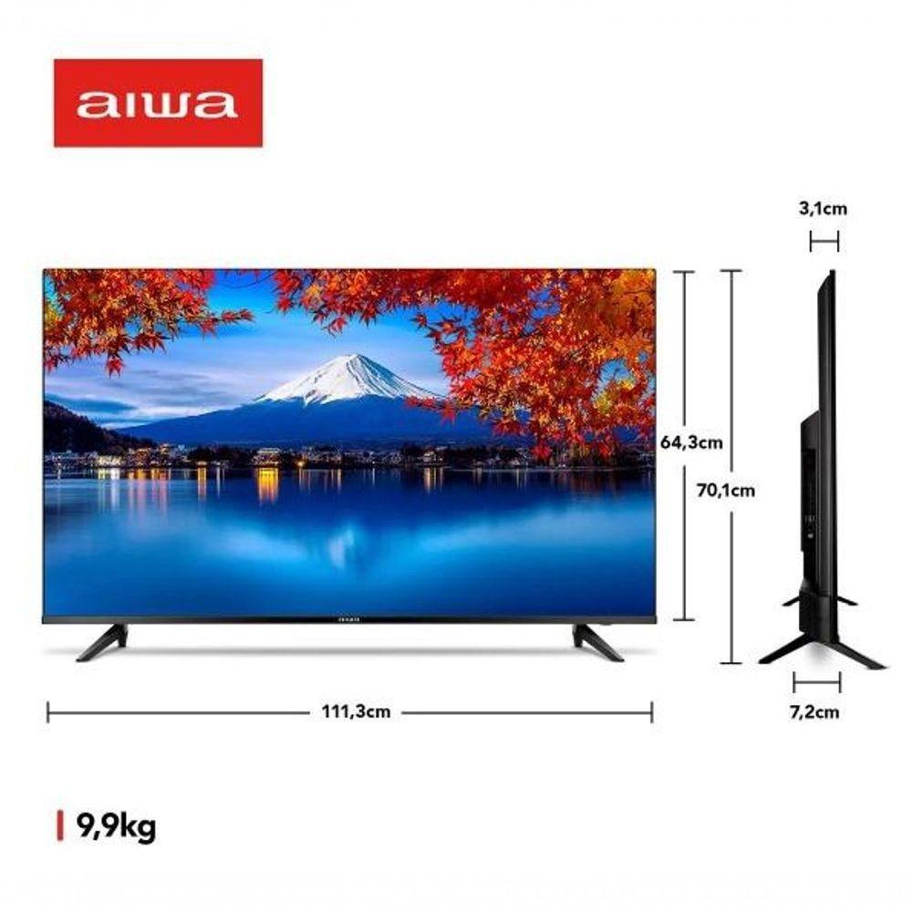 Smart TV Aiwa 50" Android 4K Borda Ultrafina HDR10 Dolby áudio AWS-TV-50-BL-02-A Preto Bivolt - 6