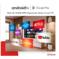Smart TV Aiwa 50" Android 4K Borda Ultrafina HDR10 Dolby áudio AWS-TV-50-BL-02-A Preto Bivolt - 2