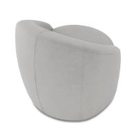 Poltrona Decorativa Orgânica Lua Suede Cinza D03 - D'rossi - 7