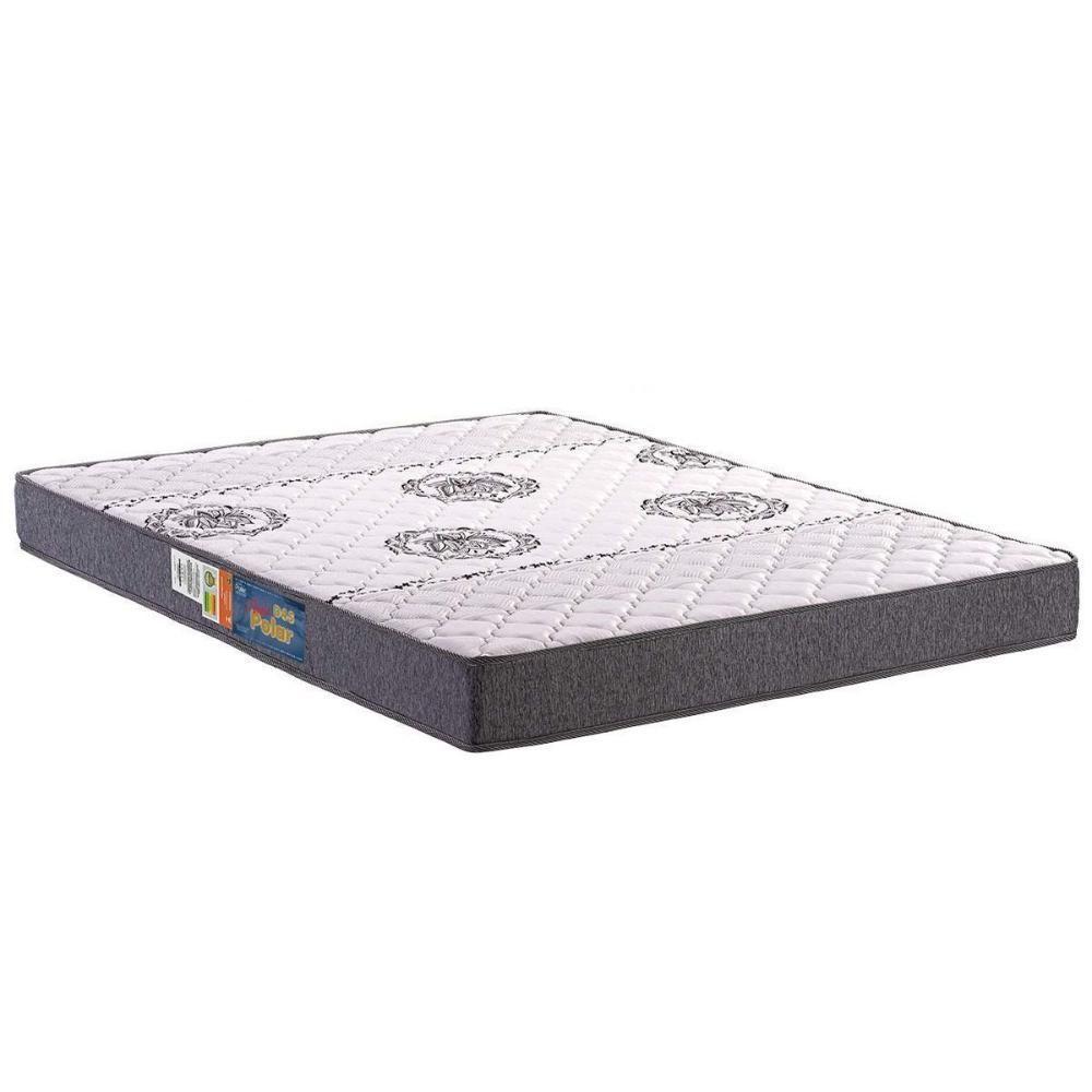Cama Box Queen: Colchão Espuma D45 Polar Pérola Clean + Base Crc Rústico Clean (158x198) - 3