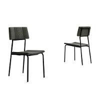 Conjunto Mesa De Cozinha átria 1594 Aço Com Tampo Madeirado 100cm E 4 Cadeiras Lou Preto Nogal Preto Grafite Carraro - 7