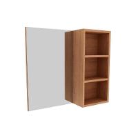 Conjunto De Banheiro Balcão C- Rodizios Bn3603 S- Cuba 80cm E Armário C- Espelho Bn3609 Amêndoa - Tecno Mobili - 2