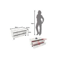 Conjunto De Banheiro Balcão C- Rodizios Bn3603 S- Cuba 80cm E Armário C- Espelho Bn3609 Amêndoa - Tecno Mobili - 6