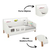 Cama Infantil Mavi Estilo Montessoriano Com Grade E Colchão - 5