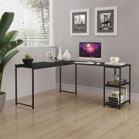 Mesa Em L Office Em Mdf Estilo Insdustrial Klm Store Preto - 2