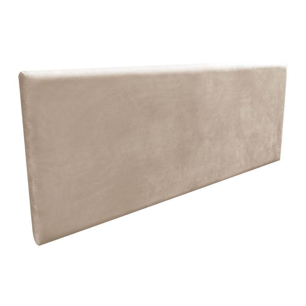 Cabeceira Painel Clean Box Casal 140cm Suede Bege D'Rossi - 1