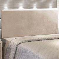 Cabeceira Painel Clean Box Casal 140cm Suede Bege D'Rossi