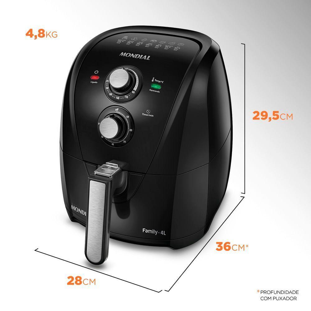 Fritadeira A Ar Mondial - Afn-40-fb Air Fryer Afn-40-fb 220v - 3