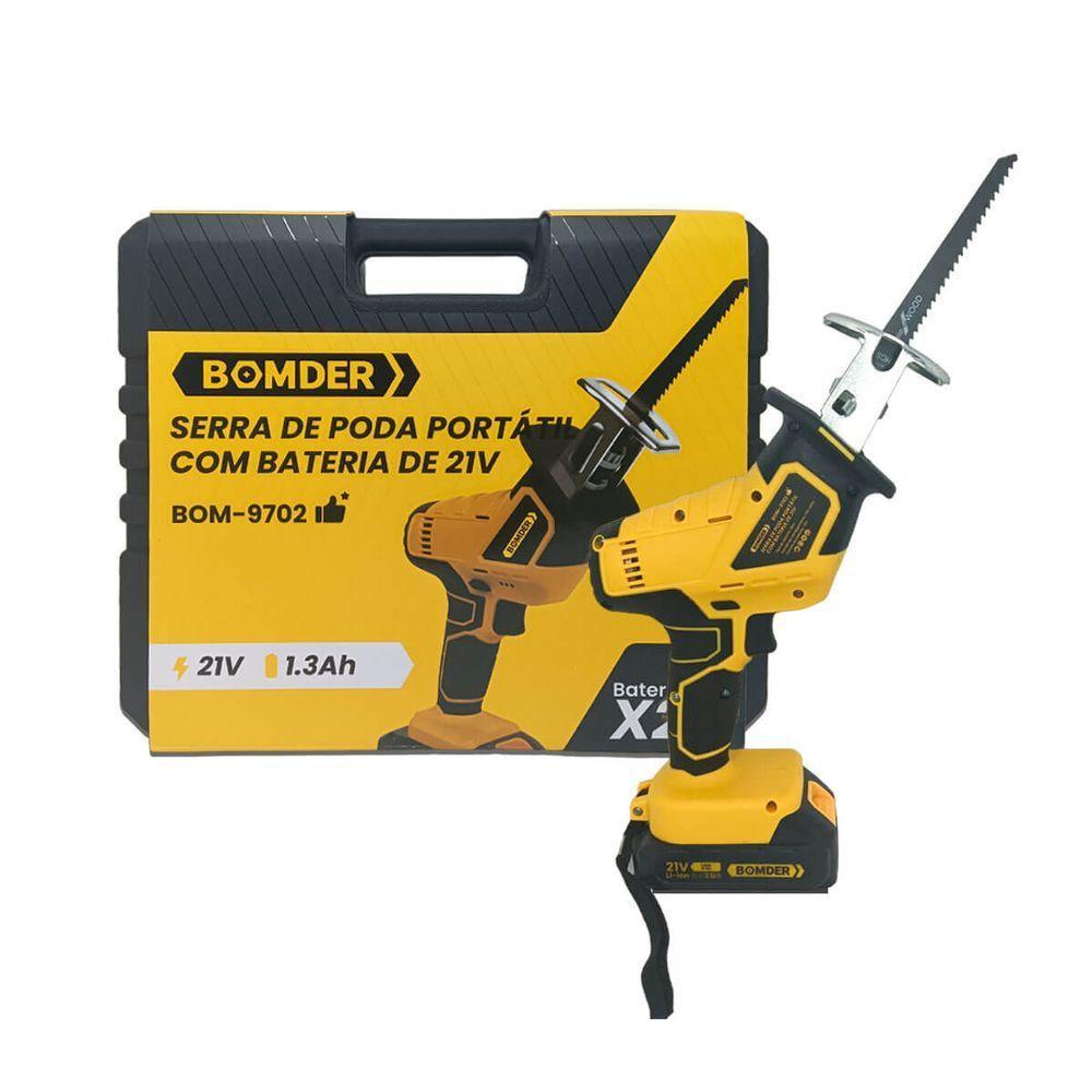 Motosserra Poda Portátil Recarregável 21v Acompanha 2 Baterias - 1
