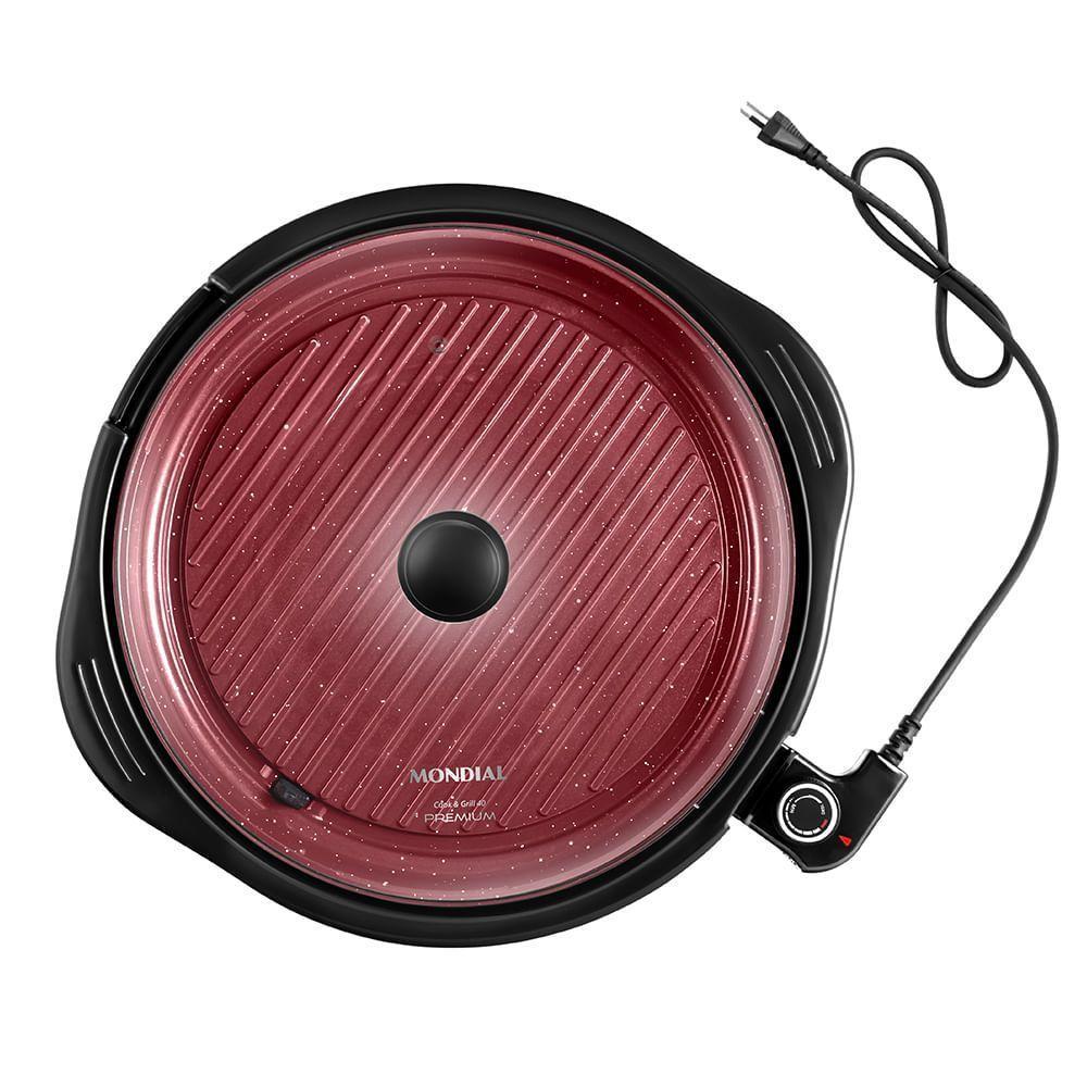 Grill Redondo Mondial Cook & Grill G-03-rc Grill G-03-rc 127v/60hz Red Ceramic - 4