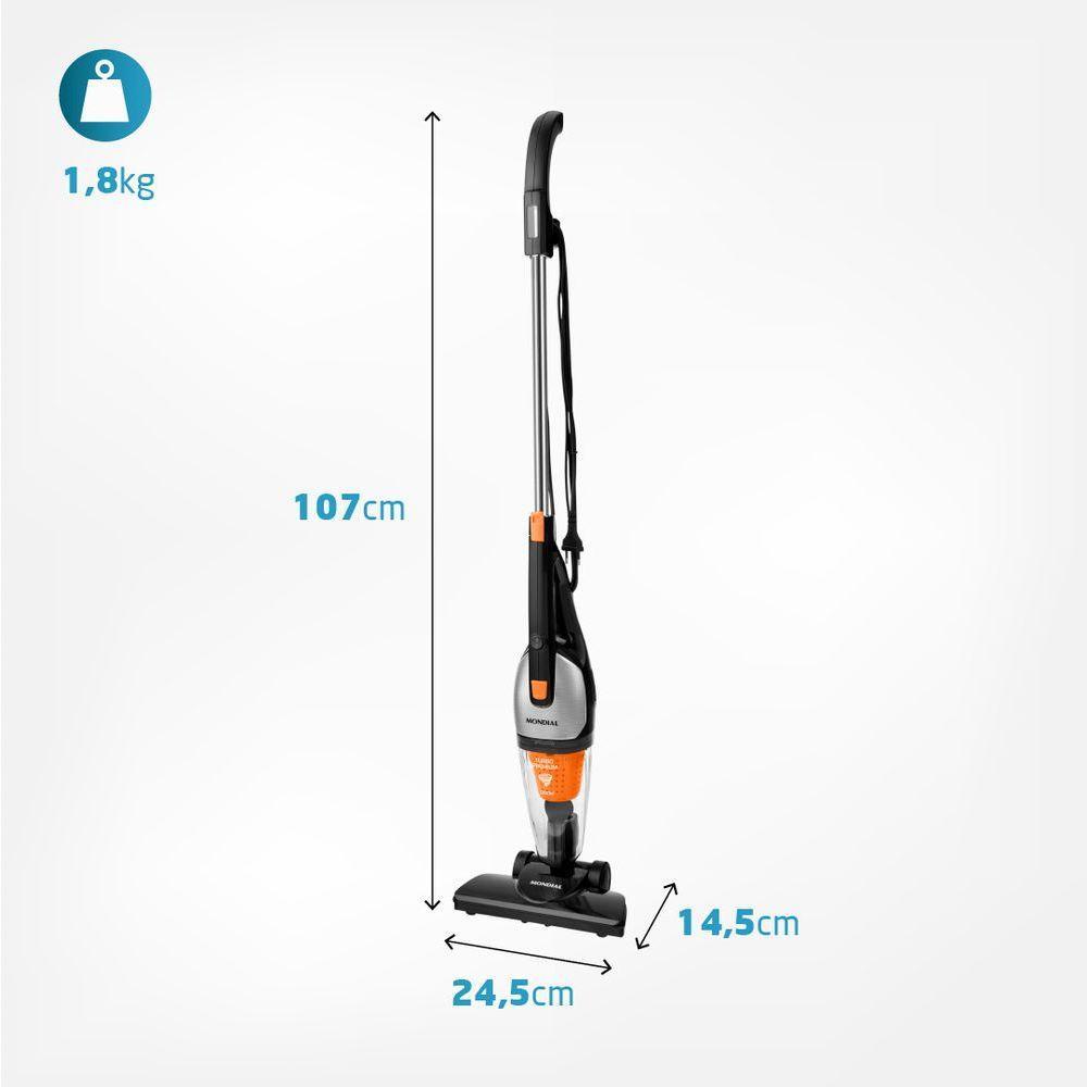 Aspirador De Pó Mondial Turbo Premium Ap-31 Aspirador Po-127v-preto/laranja - 2