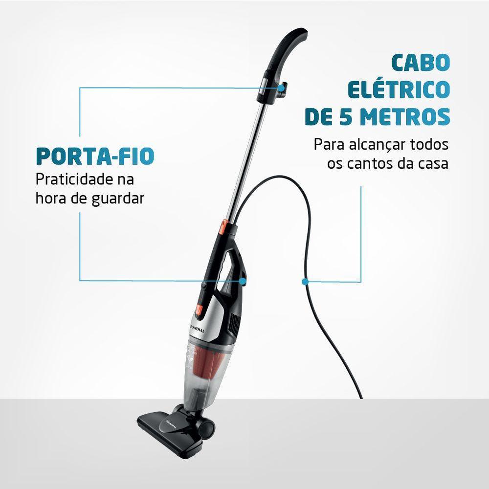Aspirador De Pó Mondial Turbo Premium Ap-31 Aspirador Po-127v-preto/laranja - 5