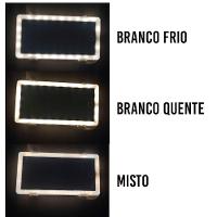 Espelho De Carro S/ Fio 3 Cores Led Usb Quebra Sol Maquiagem - 3