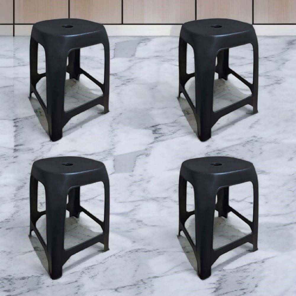 Kit 4 Bancos Resistentes Banquetas Com Cantos Arredondados - 1