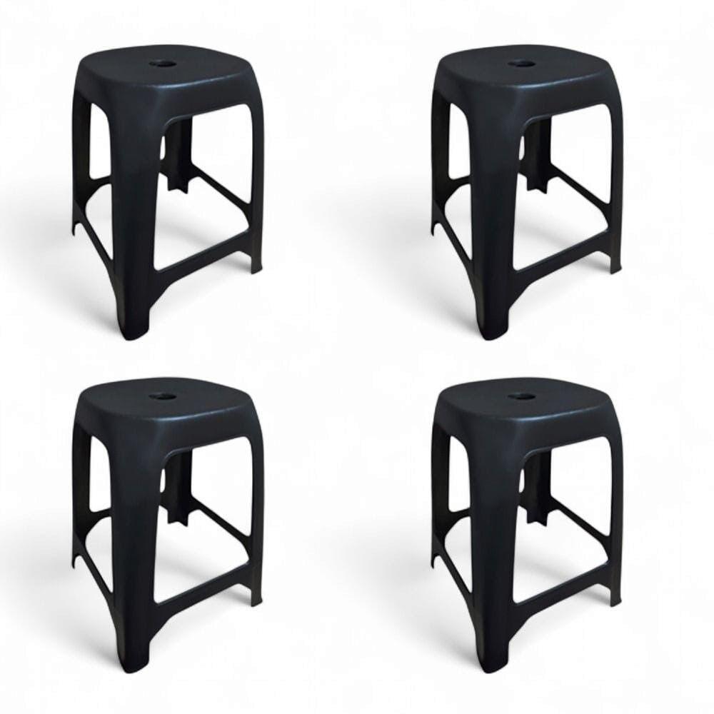 Kit 4 Bancos Resistentes Banquetas Com Cantos Arredondados - 3