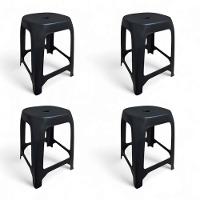 Kit 4 Bancos Resistentes Banquetas Com Cantos Arredondados - 3