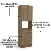 Torre Quente 240x70 Cm 4p 1g Mdp Maxxi G751 Nogal Kappesberg Nogal - 6