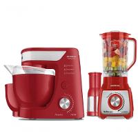 Conjunto Especial Mondial Batedeira Planetária + Liquidificador Vermelho KT-111 60hz 127V - 1