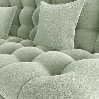 Sofa Cama 2 Lugares 185 Cm Duda Tecido Boucle F494 Oliva Milani Store Oliva - 5