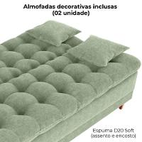Sofa Cama 2 Lugares 185 Cm Duda Tecido Boucle F494 Oliva Milani Store Oliva - 6