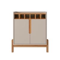 Aparador Bar Lizz Com Adega E 2 Portas 79cm Off-white/cedro - 6