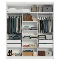Guarda-roupa Casal 6 Portas Batentes Netuno Madesa Branco/rustic - 10