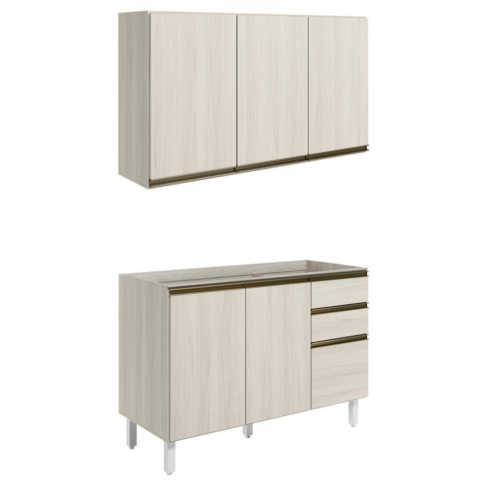 Armario Aereo Balcao Pia 120 Cm Mdf Kali Bianco - 1