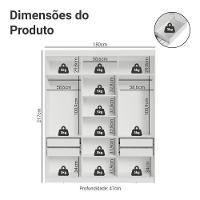 Guarda-roupa Casal 6 Portas Batentes Com Espelho Saturno Madesa Branco/rustic - 3