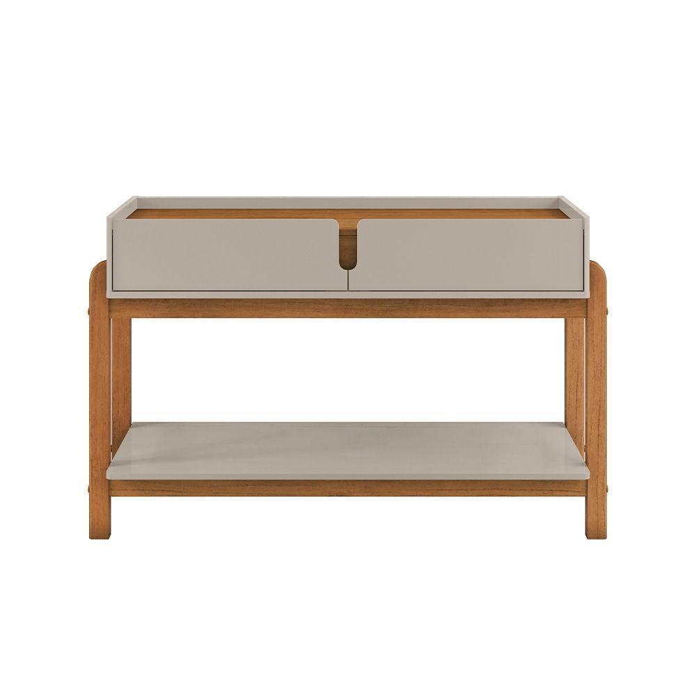 Aparador Buffet Lizz Com 2 Gavetas 1,30 Off-white/cedro - 4