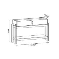 Aparador Buffet Lizz Com 2 Gavetas 1,30 Off-white/cedro - 3