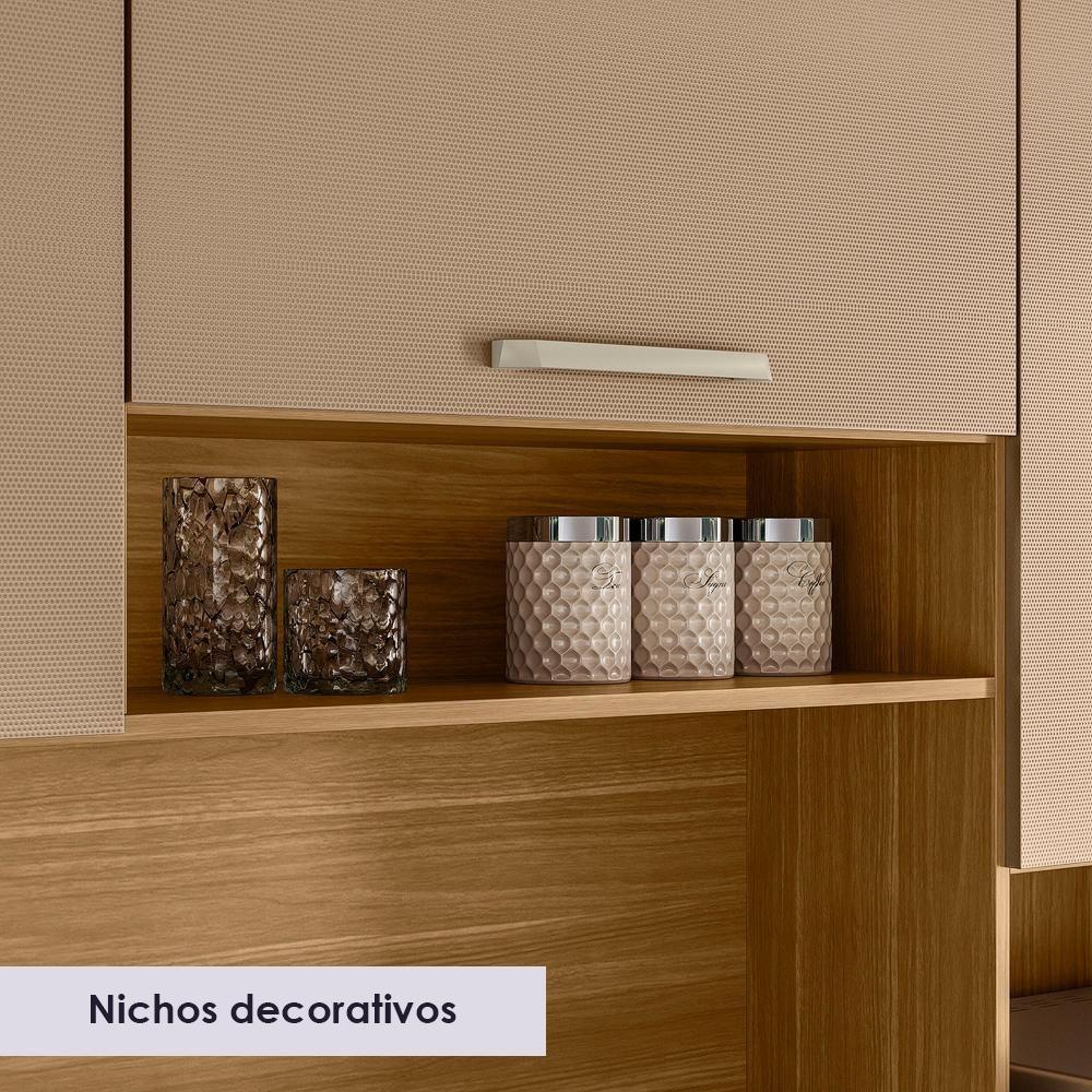 Cozinha Compacta 6p 2g 180 Cm Ferrara Freijo Vanilla Ktp Freijo Vanilla - 7