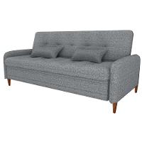 Sofa Cama 2 Lugares 206 Cm Donna Linho Vancouver E487 Cinza Milani Store Cinza - 1
