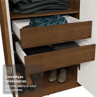 Guarda-roupa Casal 6 Portas Batentes Netuno Madesa Rustic/branco - 7