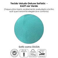 Sofa Cama 2 Lugares 185 Cm Duda Veludo Deluxe Sofistc Verde Milani Store Verde - 7