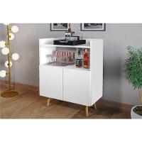 Buffet Aparador Retrô Suiça Com 2 Portas Pés Palito Branco - 1