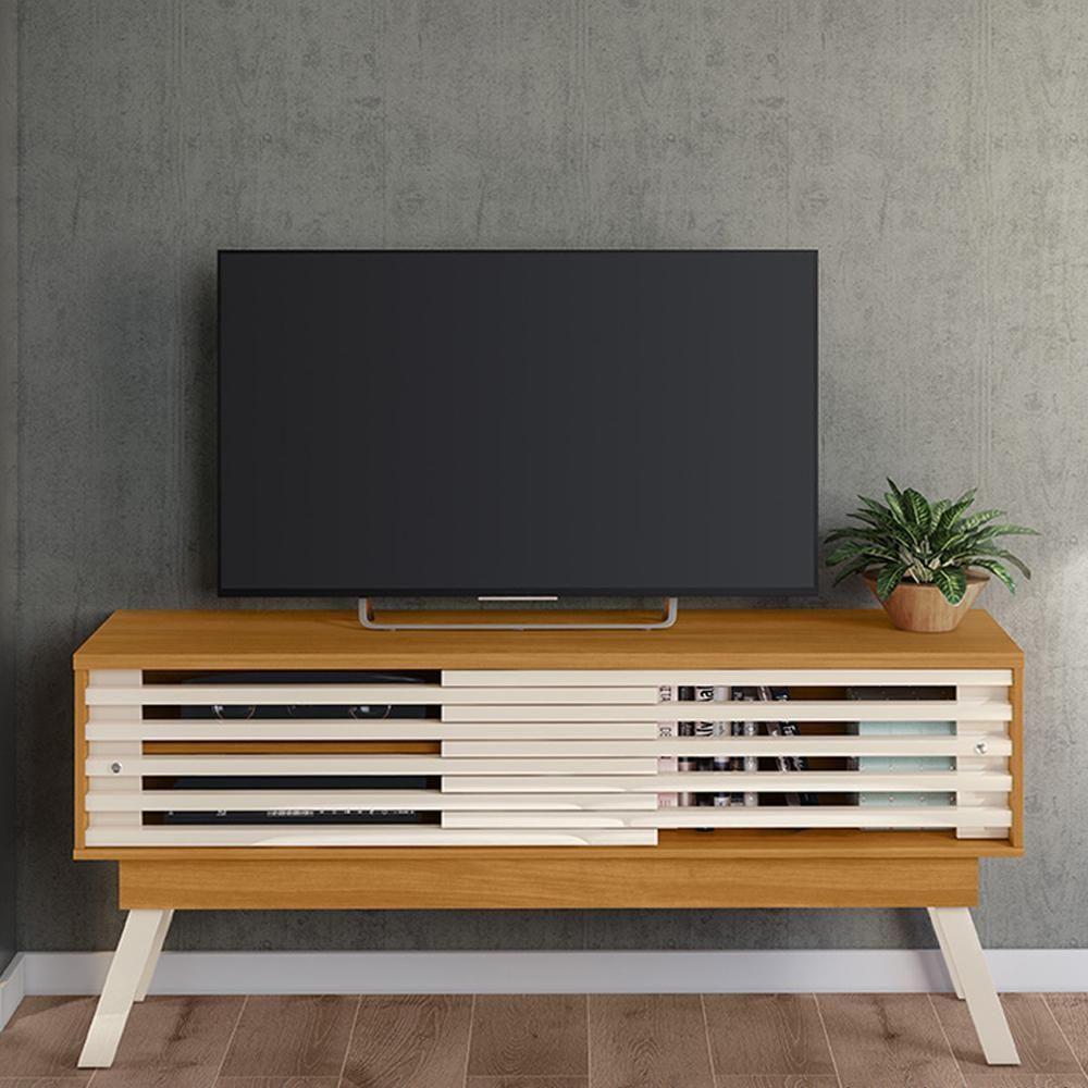 Rack Bancada Tv 65 Pol 150 Cm 2 Portas Frizz Cinamomo Off White Madetec Cinamomo Off White - 6