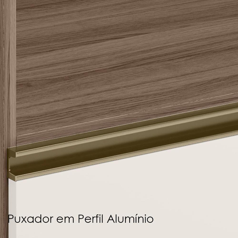 Armario Aereo Balcao Forno 80cm Mdf Kali Carvalho Toq Off White Cetim Nicioli - 7