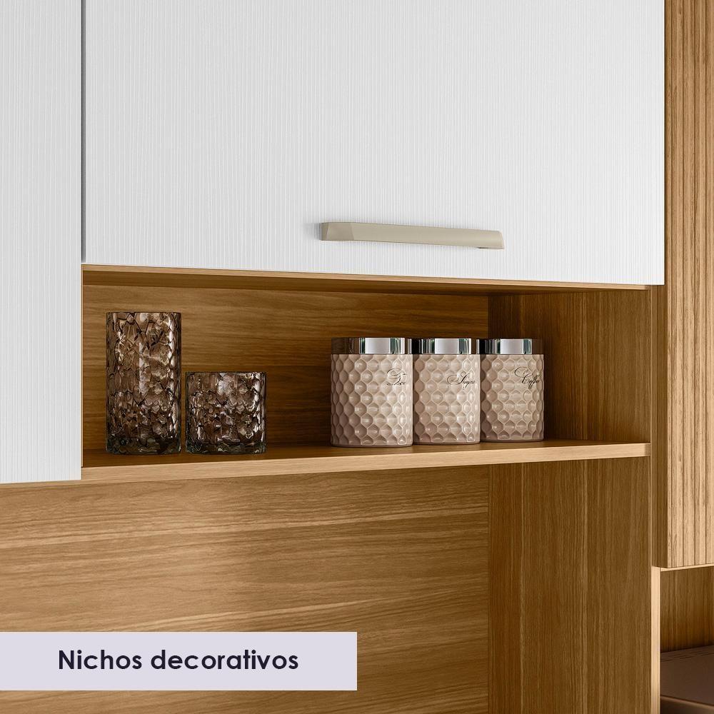 Cozinha Compacta 6p 2g 180 Cm Ferrara Freijo Supremo Cp Ripado Freijo Ktp Freijo Supremo Cp Ripadofreijo - 7