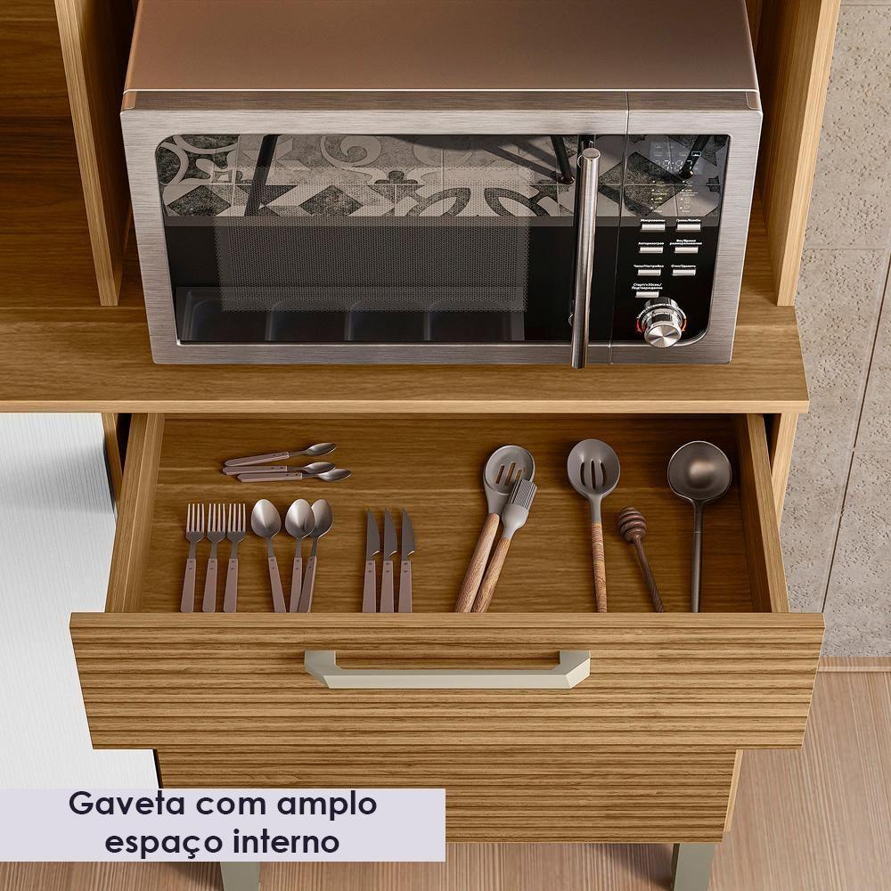 Cozinha Compacta 6p 2g 180 Cm Ferrara Freijo Supremo Cp Ripado Freijo Ktp Freijo Supremo Cp Ripadofreijo - 8