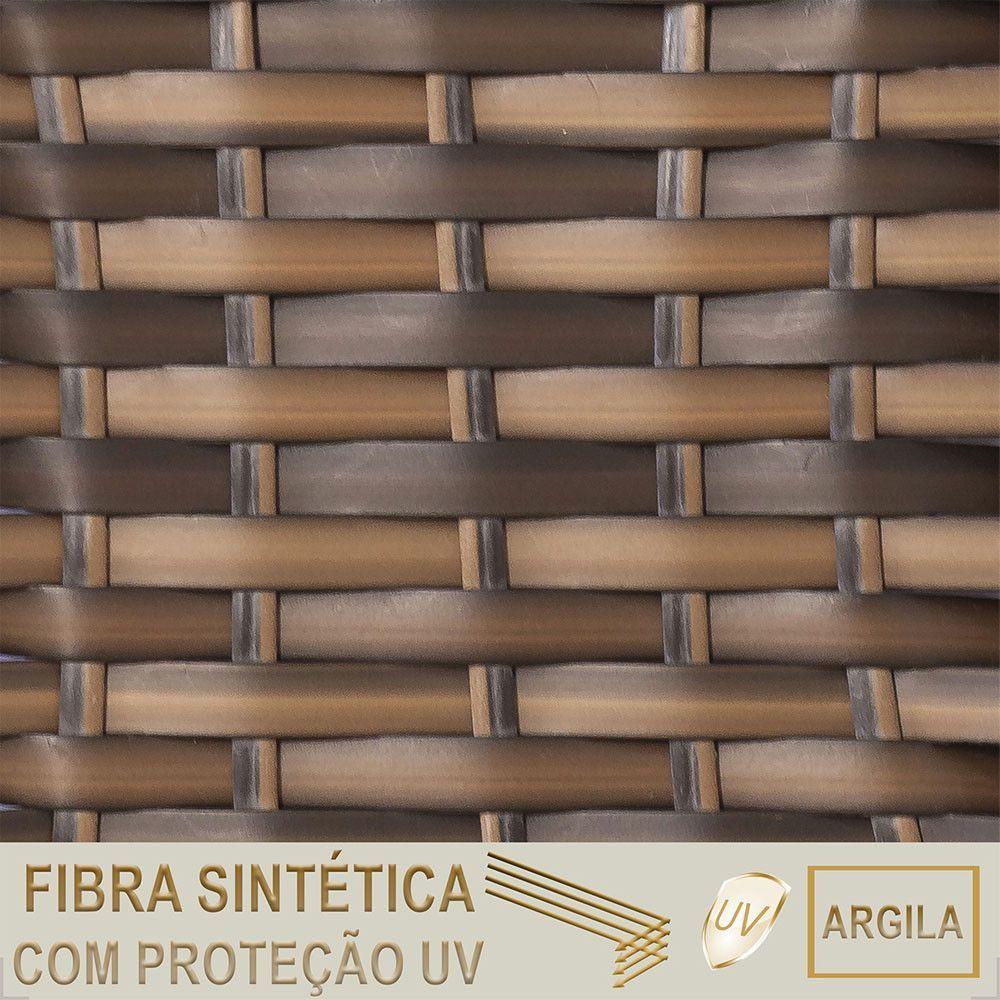 3 Espreguiçadeiras Reclinável Catar, Alumínio Polido E Fibra Argila - 6