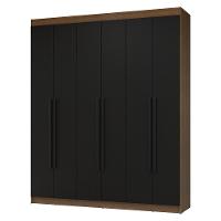 Guarda-roupa Casal 6 Portas Batentes Netuno Madesa Rustic/preto - 2