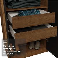 Guarda-roupa Casal 6 Portas Batentes Netuno Madesa Rustic/preto - 7