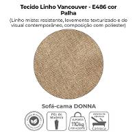 Sofa Cama 2 Lugares 206 Cm Donna Linho Vancouver E486 Palha Milani Store Palhaa - 8