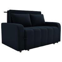 Sofa Cama 2 Lugares 138 Cm Amora Veludo Inca E451 Preto Milani Store Preto - 1